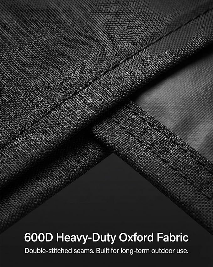 Patio Coffee Table Cover, Waterproof Outdoor Furniture Cover Heavy Duty 600D with Windproof Buckles, UV & Fade Resistant All-Weather Protection for Rectangular Patio Tables 48 x 28 x 16 Inch, Black
