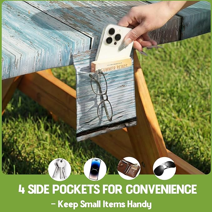Picnic Table Cover with Bench Covers Tablecloth Fitted Table Cloth Set Camping Essentials Tools Supplies Rv Travel Gear Accessory Outdoor Road Trip Necessities Gadgets Camper Gadgets Things Ideas Kit
