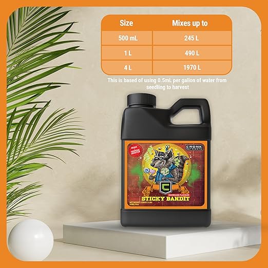 Cronk Nutrients Sticky Bandit Plant Food Carbohydrate – Boost Plants Flavour and Resin Production – Suitable for Soil, Soilless and, Hydroponic – Increase Aroma and Taste, 500mL