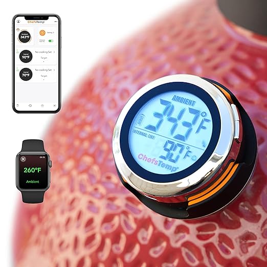 ProTemp S1 Patented Smart Grill Gauge Thermometer Hub Wi-Fi and Bluetooth for Weber Kamado Joe Grills Smoker Offset Replacement Accessories (Universal Version 3.5"length 0.3"Dia not for Big Green Egg)