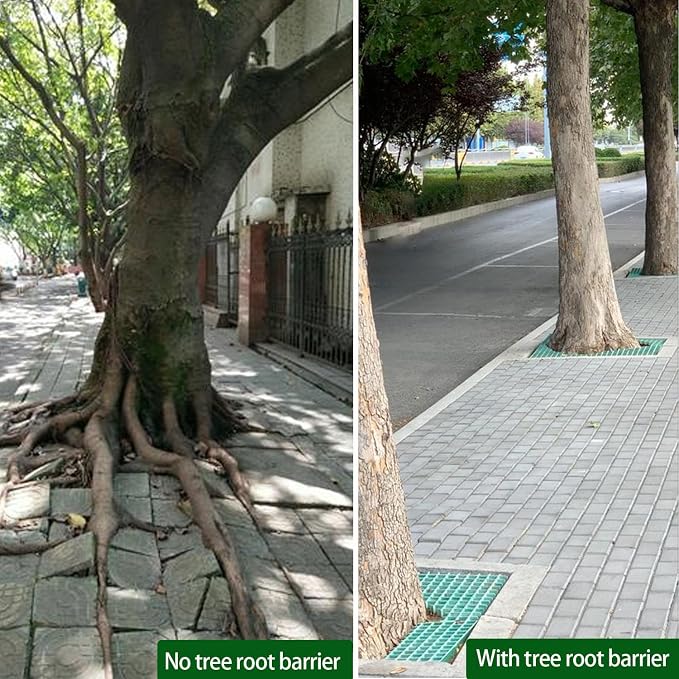 50ft x 24in x 60mil-Tree Root Barrier Bamboo Barrier Rhizome Control Barrier for Landscaping and Protection Roads