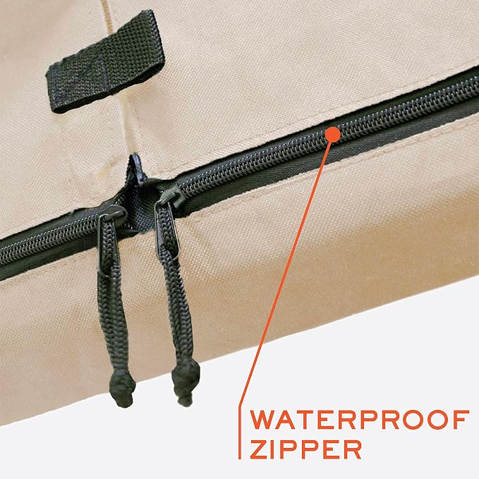 Outdoor TV Cover 80-85 inch - with Zipper, Weatherproof, Waterproof 360 Degrees Protection, Soft Non Scratch Interior - Beige