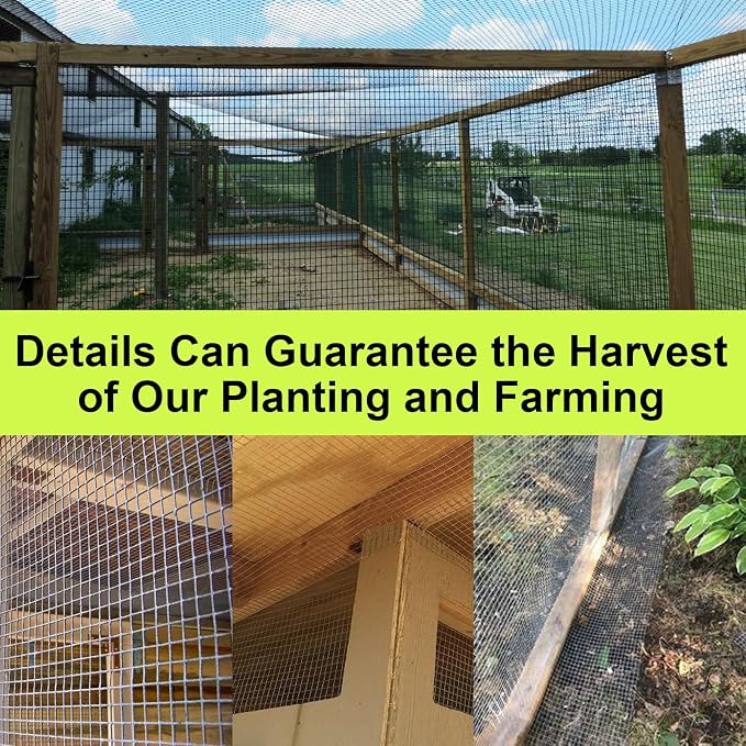 Black Vinyl Coated Hardware Cloth 1/2 inch Mesh 36'' x 50' 19 Gauge, PVC Wire Mesh Roll Chicken Wire Mesh Garden Fencing Aviary Cage Wire Tree Guard