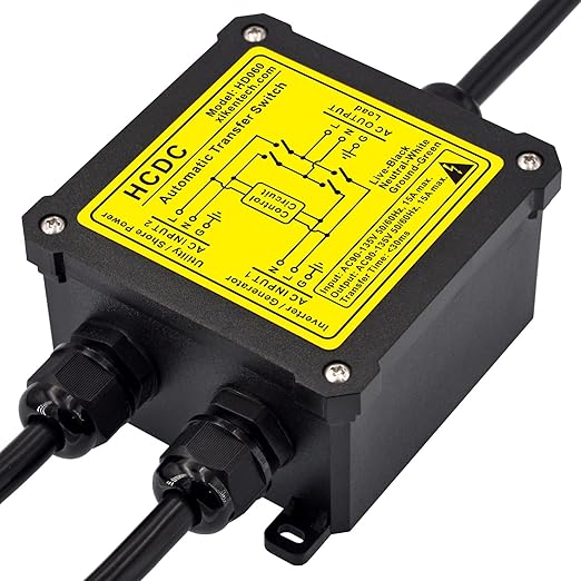 AC120V 15Amp Automatic Transfer Switch, ATS Auto Transfer Switch (IEC320 C14/C13)