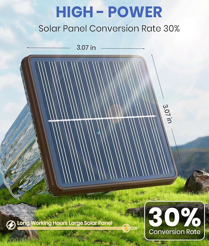 Super Bright Solar Pathway Lights Outdoor Powered,Adjustable Warm&Cool White,Waterproof IP65 Garden Decor Landscape Lighting Outside for Yard/Patio/Walkway/Driveway/Landscape (Cocoa Brown, 1 Pack)