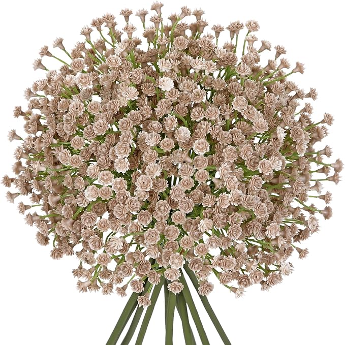 Baby's Breath Artificial Flowers Bulk 10 Pack (30pcs) Faux Baby Breath Plastic Flower Fake Gypsophila Flower Arrangement for Crafts Fake Flowers Bouquet for Wedding Centerpieces Fall White Baby Breath