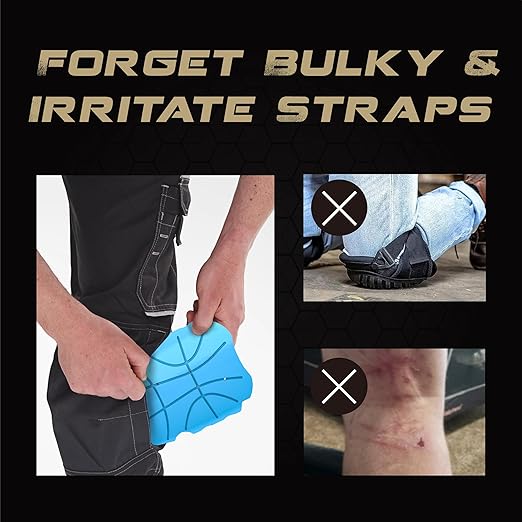 Breathable Pocket Knee Pad Insert for Work Pants/Bibs, Uniforms, and Tactical Pants, Men’s Heavy Duty Pocket Knee Pads for Construction, Flooring, and Garage, 11.5''×7.9''×0.45'', Blue