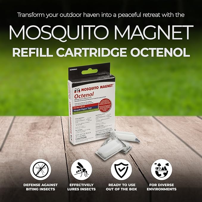 Mosquito Magnet Octenol Biting Insect Attractant - Attract Mosquitoes to Trap and Increase Insect Catch Rates - OCTENOL3 - 63 Total Days of Protection - 3 Lures