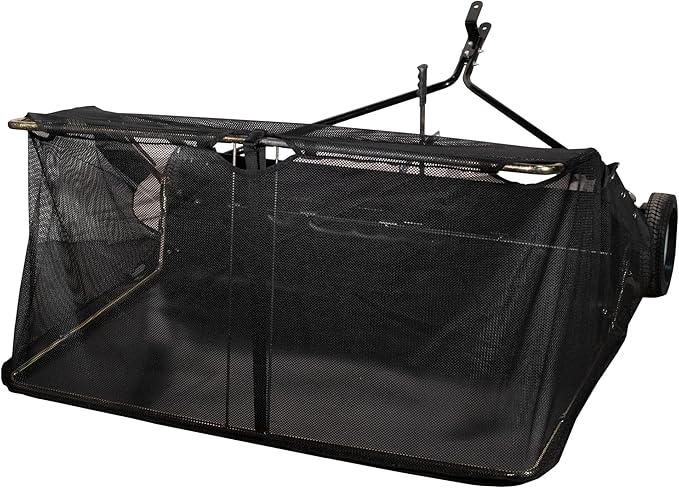 IMPACT IMPLEMENTS® 42" Tow-Behind Lawn Sweeper with 12.9 cu. ft Hopper Bag Capacity. Great for clearing Leaves, Grass, Small Sticks and Other Debris.
