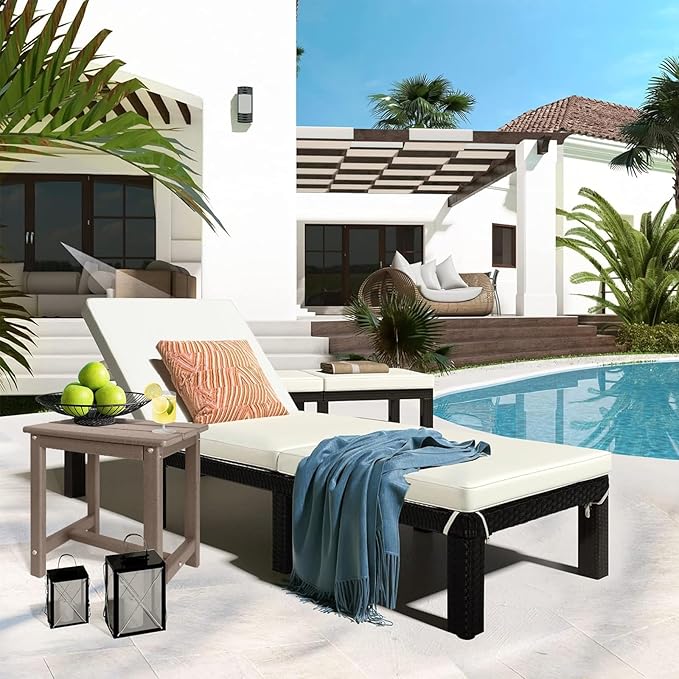 GARDENSTAR Adirondack Square Side Table,one-Tier Outdoor end Table, Patio Side Table for Pool,Porch,Backyard,Relaxing Companion (Teak)