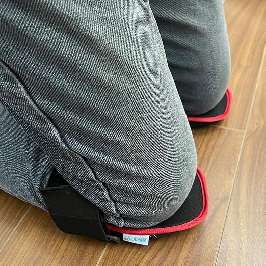 Work Knee Pads Made of Tear Resistant Oxford Cloth and Durable Rubber |Waterproof and Breathable Suitable for Mechanical Repairs and Yard Work|With Adjustable Straps Black/Red