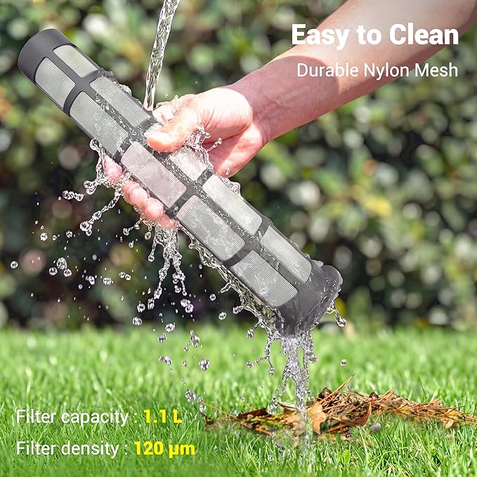 Cordless Spa Hot Tub Vacuum - Handheld Pool Vacuum for Above Ground Pool, Lightweight Stick Pool Cleaner with 2 Brush Heads, Ideal for Cleaning Debris and Sand (Blue)