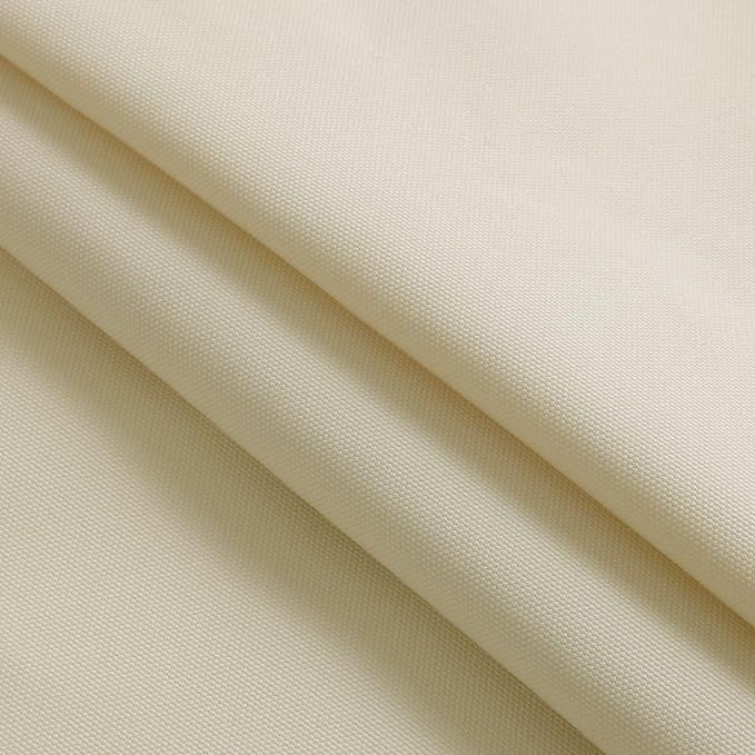 Thickened Waterproof Canvas Fabric by The Yard 1200D 58" W Outdoor Upholstery Material Heavy Duty Fabric Water Resistant Sewing Material for Chair Patio Cushion Purse Bag 1 Yard Ivory