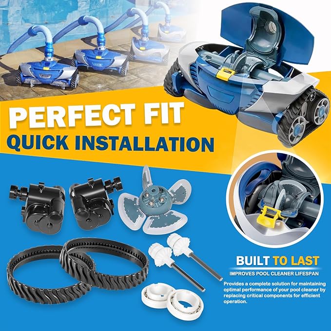 Replacement Tune-Up Kit Fit forZodiac MX6 MX8 MX6EL MX8EL Pool Cleaners , Bearings & Control Devices – R0525100 R0526100 R0527000 R0524700 R0524800 R0524900 , Complete Pool Cleaner Tune-Up Kitt