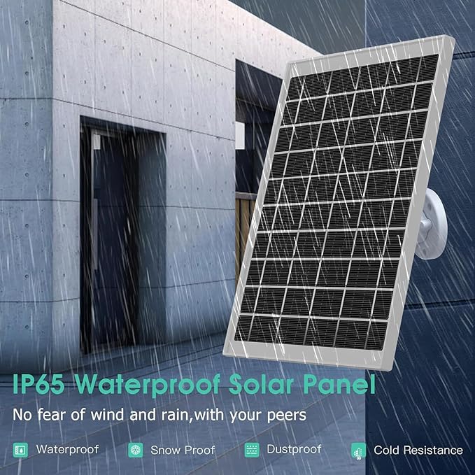 4 Pack 7W Solar Panel Charger for Arlo Essential 2K Outdoor 2nd Gen 3rd, Essential XL Camera 2nd Gen 3rd Solar Panel, Arlo Pro 6th Gen 2025 Release USB C Type C Cam, Micro USB Adapter, IP65 Waterproof