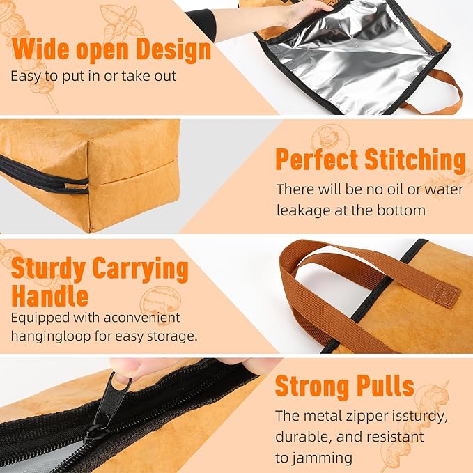 21in BBQ Blanket for Resting Meat-Air Fryer/Dough/Kitchen/Smoker Accessories Party Picnic Camping-Insulated Bag for Brisket/Pork Shoulder/Turkey-Anniversary Birthday Gift for Men
