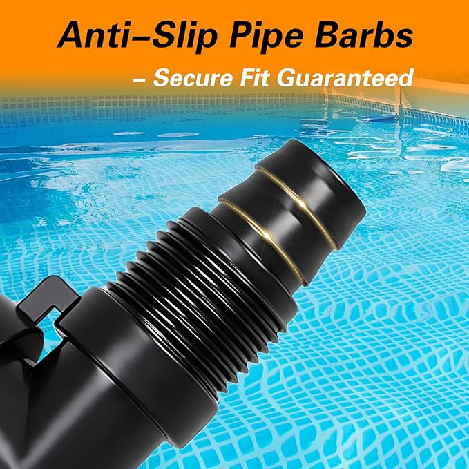 Pool Chlorinator Parts, 1/2" NPT Tube Connector, 5/8" OD Tube, Screen and O-Rings Compatible with Pentair Rainbow Auto Feeder/Chlorinator 320 322 Replace#: R172272 R172091 R172009 R172255