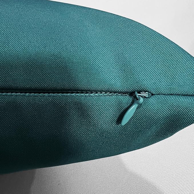VAKADO Outdoor Waterproof Throw Pillow Covers 12x20 Set of 2 Decorative Teal Green Blue Patio Furniture Summer Cushion Cases Outside Decor for Couch Garden Bench Porch