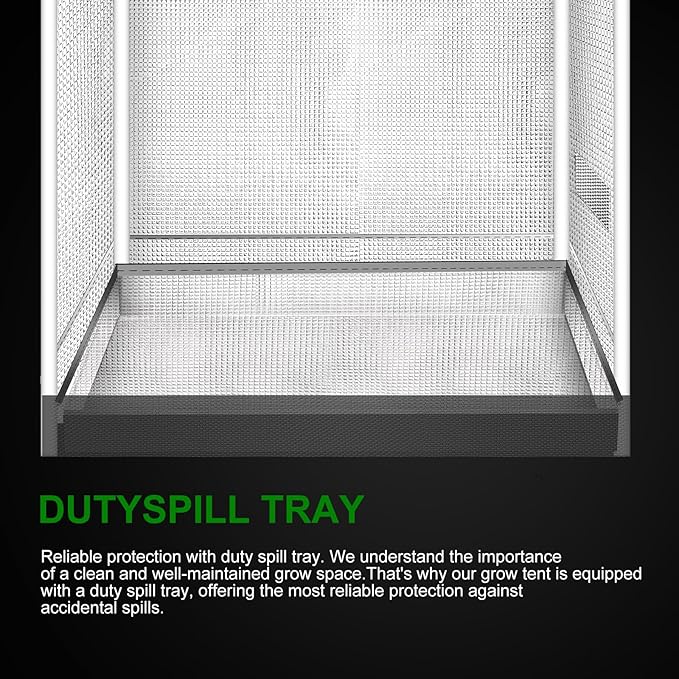 MELONFARM 2x2 Grow Tent, 24"x24"x72'' High Reflective 600D Diamond Mylar Canvas with Observation Window and Floor Tray for Hydroponic Indoor Plant Growing