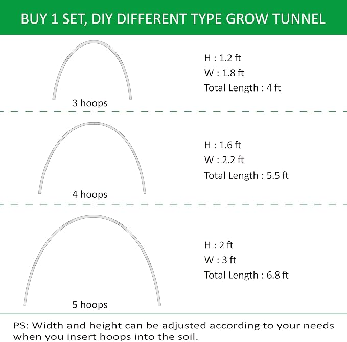 Gardzen Garden Hoops and 10ftx30ft Plant Covers for Winter Freeze Protection, 1.5oz Floating Row Covers, Frost Blankets for Outdoor Plants