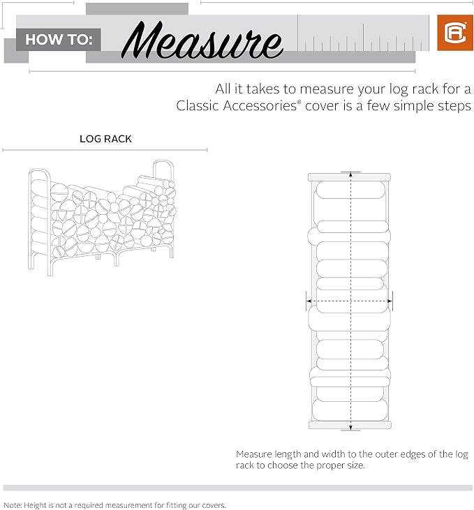 Classic Accessories StormPro Waterproof Heavy-Duty 8 Ft Log Rack Cover