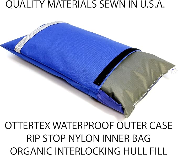 PILLOW GANIC Kneeling Pad, Superior Comfort Compared to Foam Pads. Made in USA, Weatherproof Natural Hull Filling Yard Work Gardening Shop Yoga Exercise Praying Bath Kneeler