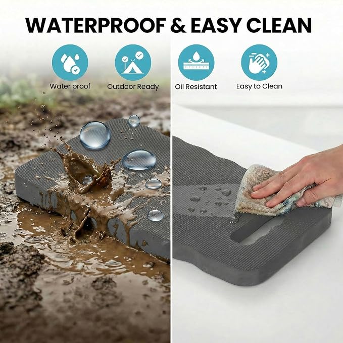 Extra Thick Foam Kneeling Pad for Gardening and Exercise Soft Comfortable Knee Cushion Mat for Floor Work Yard Tasks and Home, Set of 2 Small Grey