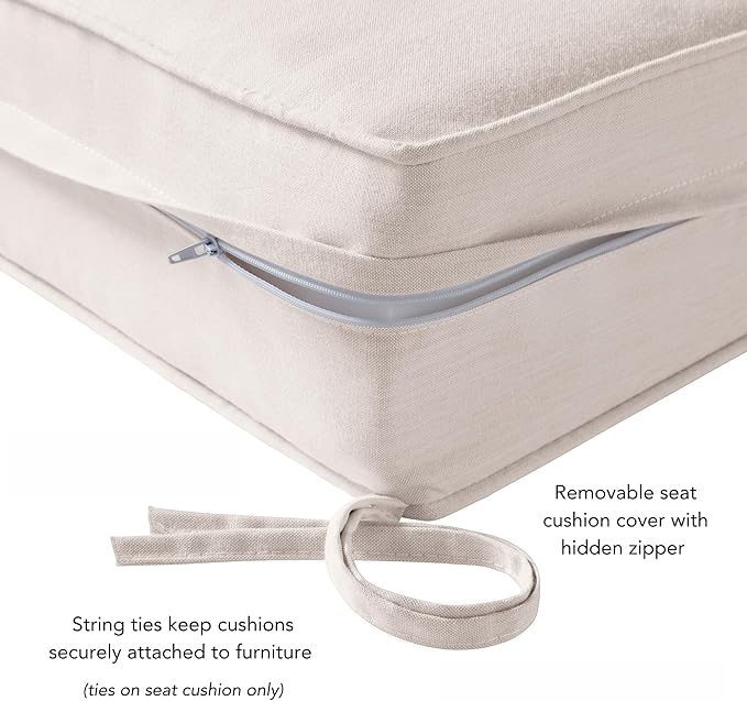 Outdoor 2-Piece Sunbrella Premium Deep Seat Cushion Set, Cast Pumice