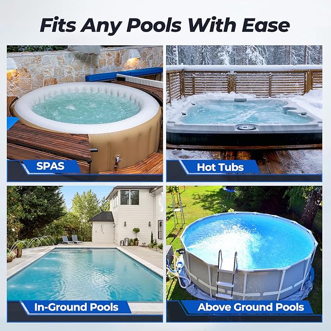 JESIMAIK Cordless Pool Vacuum, 18.5 GPM Pool Vacuum for Above Ground, 60Min Runtime & Fast Charging Pool Cleaner for Above Ground & Inground Pools, Spas, Hot Tubs