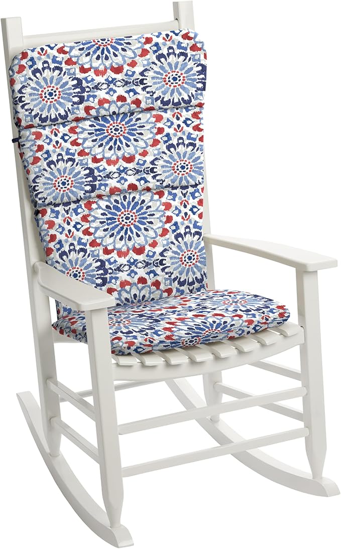 Arden Outdoor Adirondack or Rocking Chair Cushion, 20 x 17, Rain-Proof, Fade Resistant 17 x 20, Clark Blue