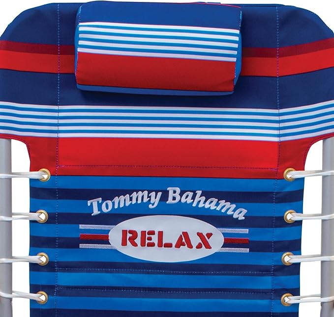 Tommy Bahama Hi-Boy 17" Seat Height 4-Position Lace-Up Suspension Folding Beach Backpack Chair