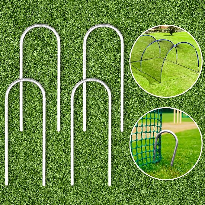 FORZA Steel U-Peg Ground Anchors | Heavy-Duty Galvanized Stakes for Soccer Goals Garden Yards Tents SOD Pins Lawn Landscaping Staples – Multiple Sizes & Packs (2, 18 Inch)