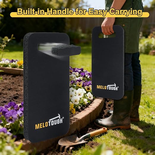 MELOTOUGH Garden Kneeling Pad, 1" Thick Soft NBR Foam Kneeling Pads for Gardening, Cleaning, Work - Lightweight & Comfortable, 15.75"x7.2" (Cactus & Black)