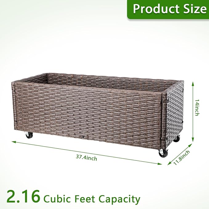 WONDER GARDEN Raised Garden Bed-Planter Box - Raised Garden Beds Outdoor for Vegetables Flower Herb Backyard Patio