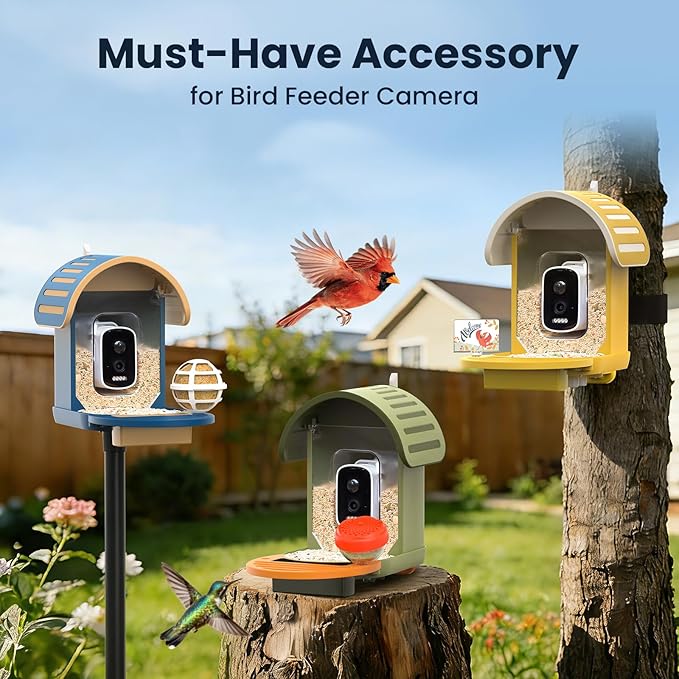 DIY Bird Feeder Add-Ons for Bird Feeder Camera, Including Suet Ball, Mini Hummingbird Feeder, Welcome Card, Must-Have Bird Feeder Accessories to Attract More Birds, Ideal Gift for Bird Lover