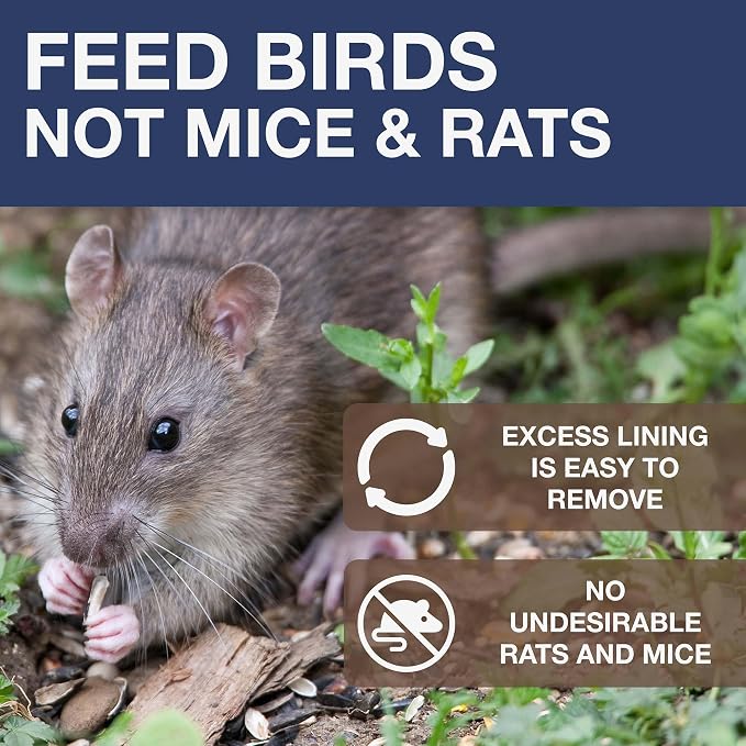 SWISSINNO Bird Feeders - No Mess Fat Ball/Suet Feeder for Outdoors Hanging - Smart Birds Lucerne Spill Proof Wild Cardinal Bird Feeder with Integrated Seed Catcher Tray - Indigo
