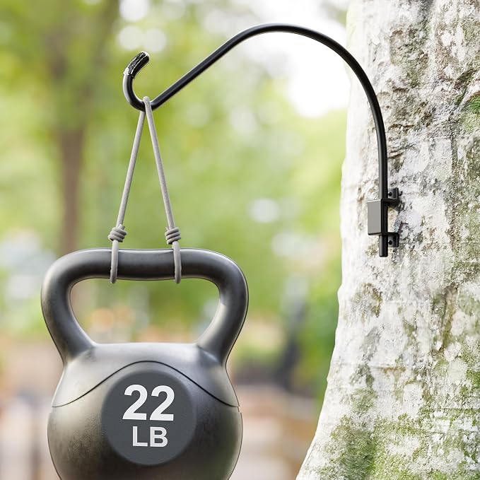16 Inch 2 Pack Swivel Plant Hanger: Plant Hangers Outdoor, Heavy Duty Hook for Bird Feeder, Plant, Flower Basket, Lantern, Wind Chime - Versatile Hanging Brackets Outdoor Indoor Use Up to 22LB