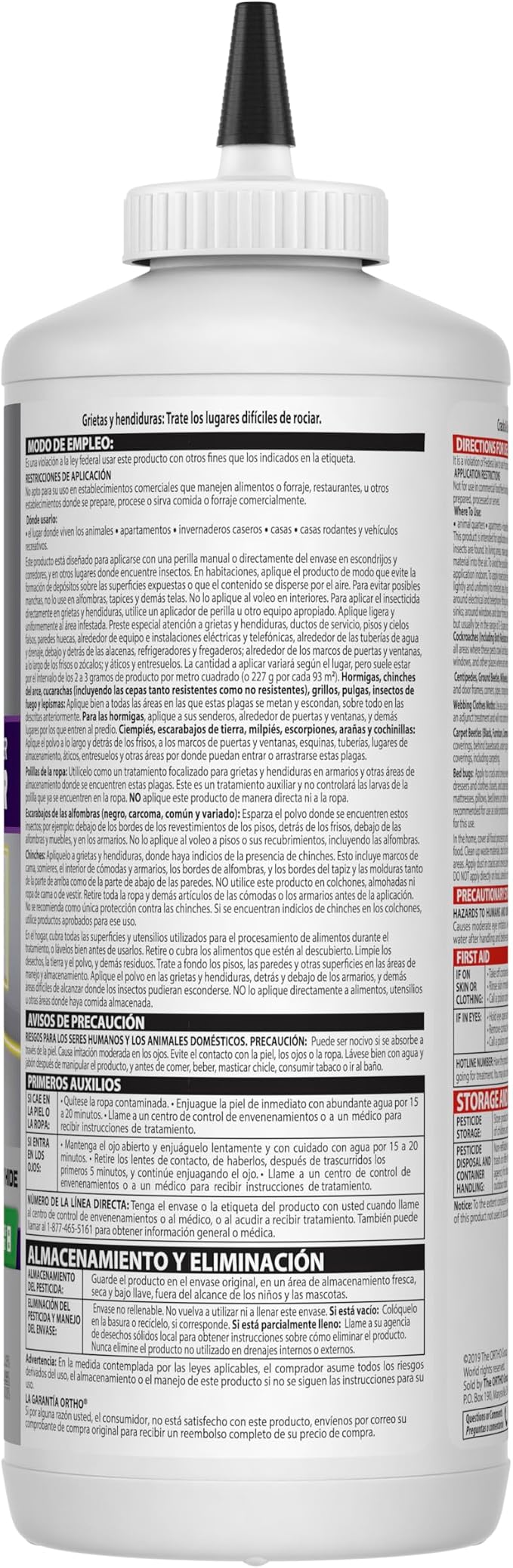 Ortho Home Defense Max Bed Bug & Flea Killer Powder - Bed Bug Killer, Apply to Cracks and Crevices for up to 8 Months of Control, 12 oz.