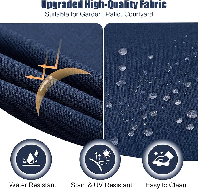 idee-home Outdoor Chair Cushions for Patio Furniture, Outdoor Seat Cushion | Waterproof Couch Hampton Bay Deep Seat Replacement Chair Cushions for Garden Backyard Deck 28.5 x 28.5