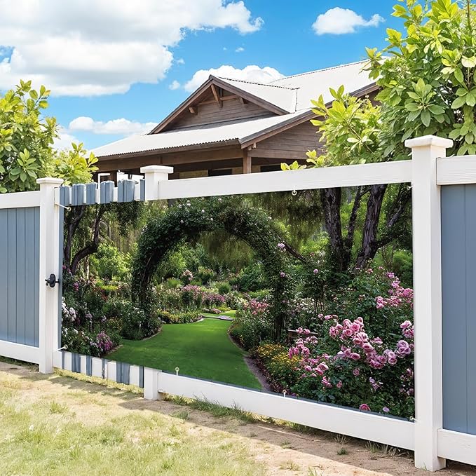 6 * 13FT Summer Garage Door Cover Decorations Sunset Palm Trees Garage Door Banner for Outdoor Indoor Summer Party Photography Backdrop