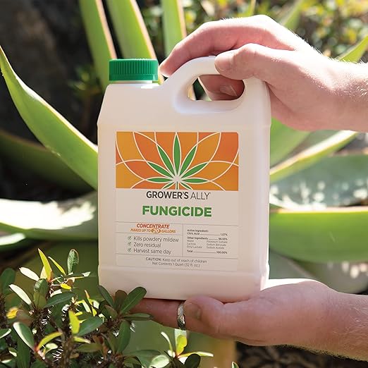 Grower's Ally Fungicide for Plants Concentrate - Indoor Outdoor Plant Fungicide Treatment Control for Powdery Mildew, Alternaria Blight, Rot, Fungus - Trusted by Cultivators - 32 Oz, Makes 20 Gallons