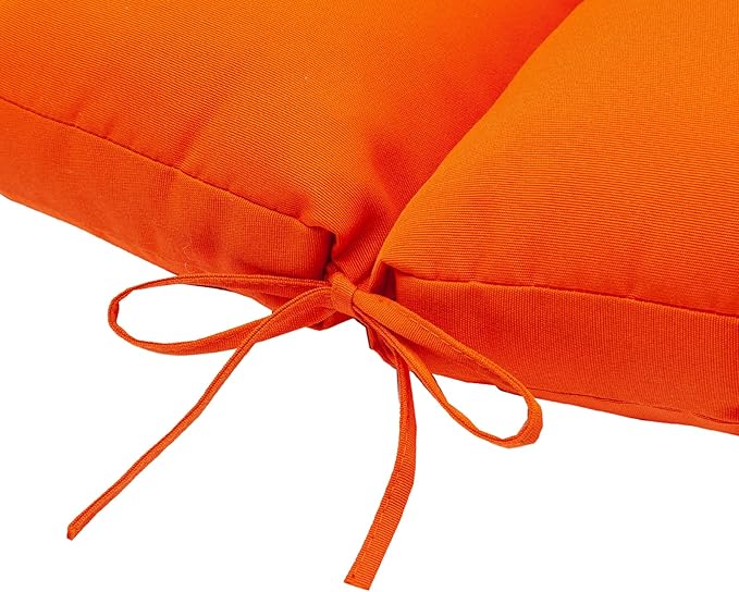 QILLOWAY Outdoor High Back Chair Cushion for Adirondack, All Weather Rocking Chair Cushions Thick Padded Replacement for Patio Furniture Set of 4,Orange
