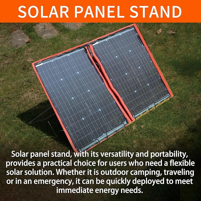 2 Pack Solar Panel Stand, Folding Solar Panel Stand, No Fixed Installation Required Sturdy and Lightweight Suitable for Less Than 0.35 Inches Thick