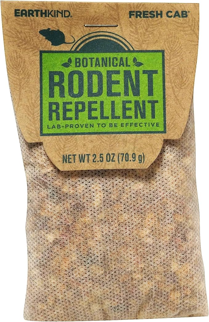 Fresh Cab Botanical Rodent Repellent - Environmentally Friendly, Keeps Mice Out, 12 Scent Pouches