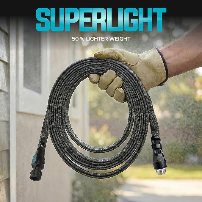 Aqua Joe AJFJ025-58-XT1 New and Improved - Aqua Joe 25-Ft x 5/8-Inch FiberJacket Garden Hose
