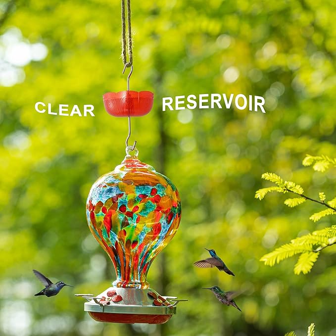 Ant Moat for Hummingbird Feeders, (4 Pack, 6 OZ) Vintage Style Humingbird Feeder Parts Ant Guard & Stopper(Red)