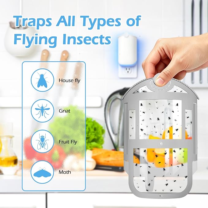 8 Pack Refill Cartridge Kit Compatible with Flying Insect Trap Refill Plug-in Light, Replacement 100% Fit