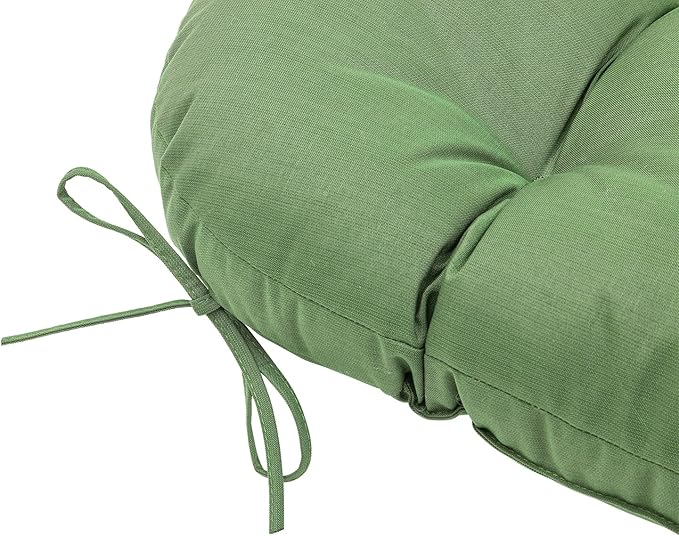 QILLOWAY Outdoor High Back Chair Cushion for Adirondack, All Weather Rocking Chair Cushions Thick Padded Replacement for Patio Furniture Set of 4,Dark Green