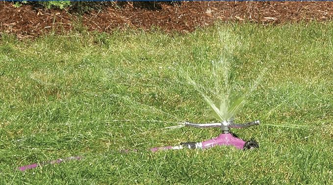 Dramm 15053 ColorStorm Premium 3-Arm Whirling Sprinkler with Heavy-Duty Metal Wheeled Base, Yellow (Pack of 6)