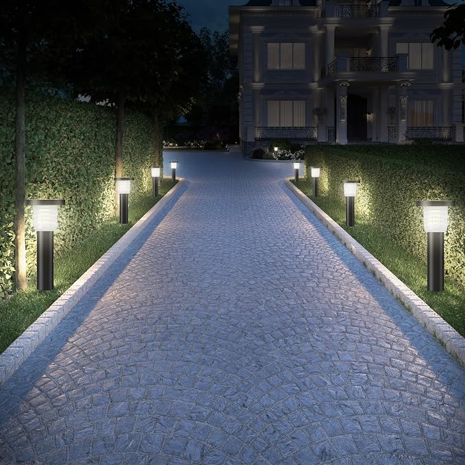 Lightonight Solar Pathway Lights Outdoor 2 Pack, IP65 Waterproof Solar Powered Outdoor Lighting with 3-Color Remote Control, Auto On/Off Landscape Lights for Yard, Garden, Driveway, Patio, Walkway